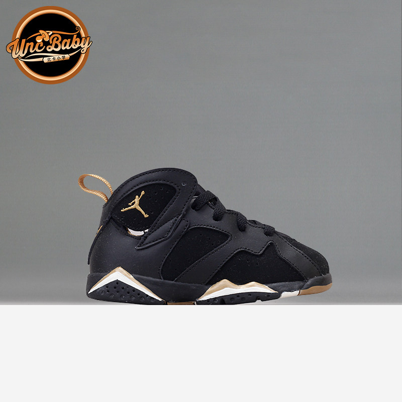 北卡大学 Air Jordan AJ7 Retro TD黑金童鞋篮球鞋304772-030现货