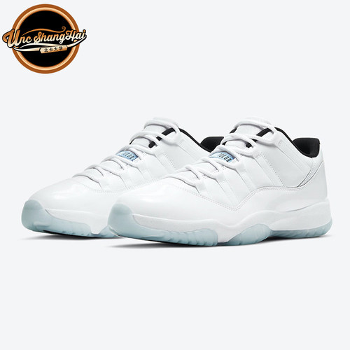 AJ11传奇蓝白蓝低帮篮球鞋