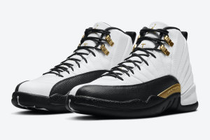 北卡 Air Jordan 12 AJ12 金扣 复刻 黑白金 篮球鞋 CT8013-170