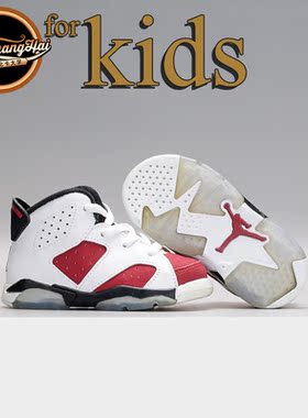 北卡大学 Air Jordan Retor 6 AJ6 胭脂红童鞋  384667-160现货