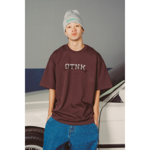 DOGTOWN 26SS织线DTNK LOGO刺绣针织圆领短袖TEE短袖T恤