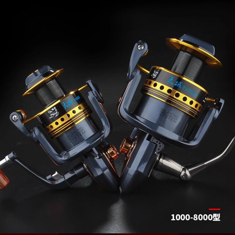 狼王正品天域鱼轮海杆轮纺车轮路亚全金属远投轮仿车轮海竿轮渔轮