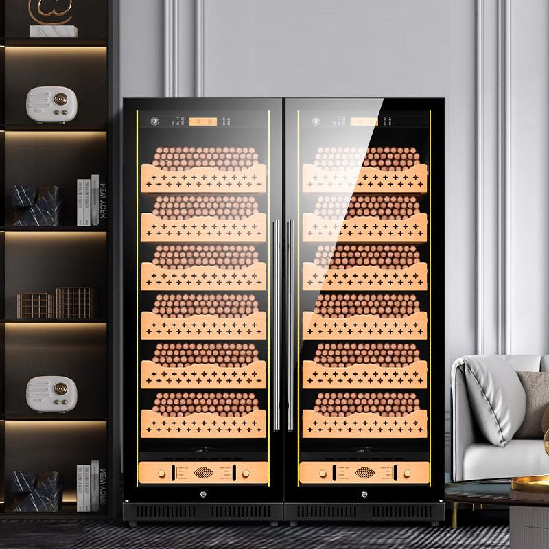 正品FUKE富客CL-168CW1雪茄柜恒温恒湿家用榉木双拼雪茄柜红酒柜