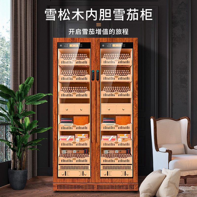 正品FUKE富客320C雪茄柜压缩机恒温恒湿柜净氨密码锁双开门雪茄柜