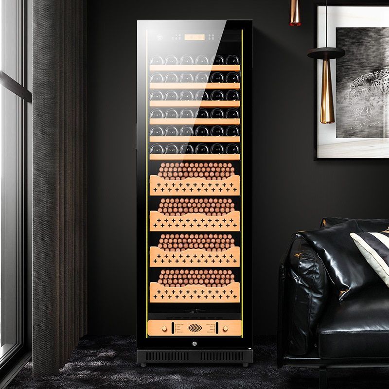 正品FUKE富客智能恒温恒湿变频雪松木雪茄柜家用冷藏净氨红酒柜冰