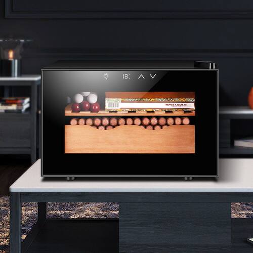 正品FUKE富客25C雪茄柜雪松木迷你雪茄保湿柜家用小型嵌入式烟柜