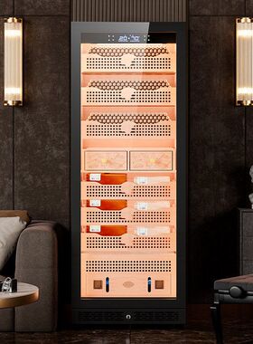 茄龙608C雪茄柜智能WiFi恒温恒湿雪松木醇养净氨压缩机雪茄保湿柜