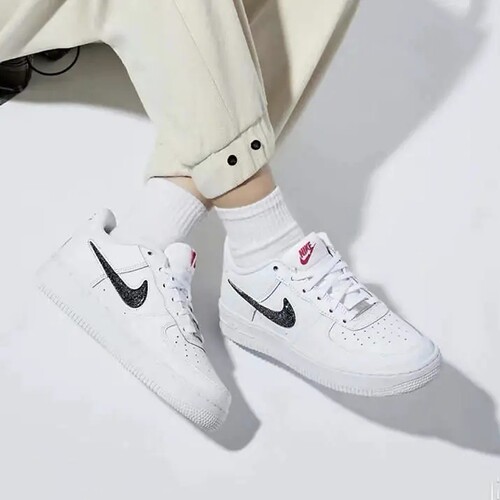纯白空军一号 Air Force 1 全白男女大童运动休闲板鞋 百搭小白鞋