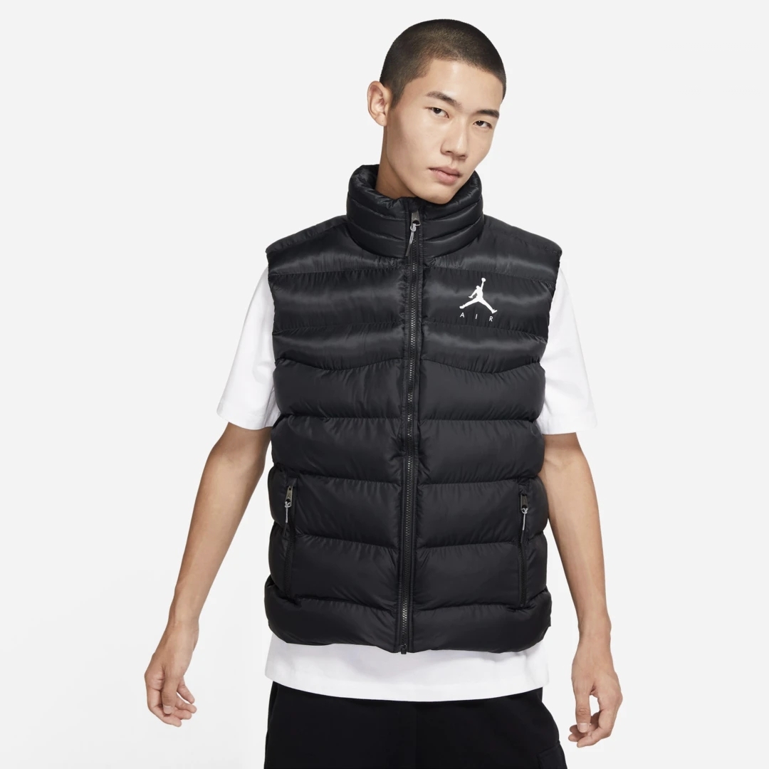 Jordan Brand 男子防风加厚保暖梭织拉链立领棉马甲 CN4268-015