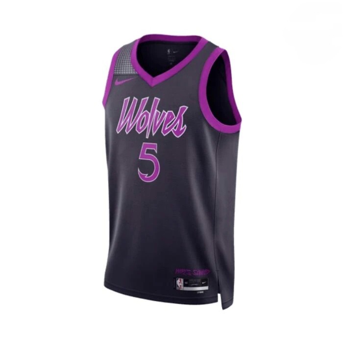 Nike 耐克 NBA森林狼队5号 爱德华兹球迷版篮球服背心 HM6334-525