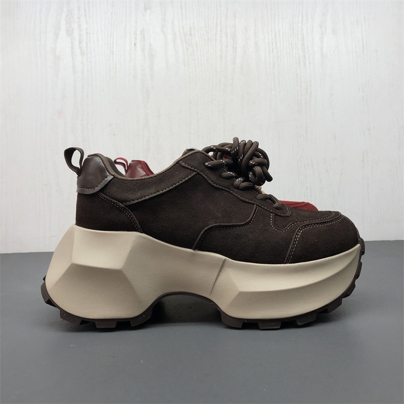 工厂断码真皮女鞋春季老爹鞋时尚舒适圆头系带厚底日常牛皮女单鞋,女鞋,老爹鞋,淘宝优惠券,粉丝福利购,淘宝优惠卷