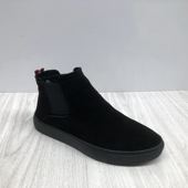 断码 真皮男鞋 冬季 工厂新款 时尚 保暖圆头平底轻便休闲磨砂皮男短靴