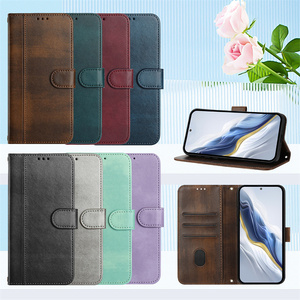 适用于三星Galaxy J730/J7 2017/J7 Pro 2017手机套复古纯色保护套翻盖式皮套软硅胶外壳全包边防摔插卡支架