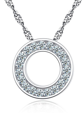 欧美跨境新品ins微镶锆石项链