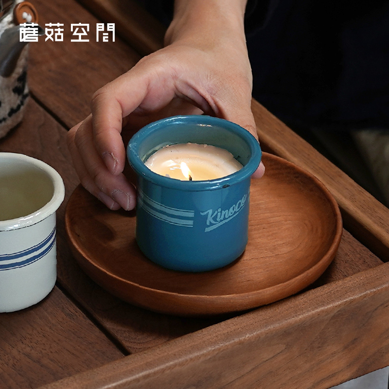 蘑菇空间木质琥珀室内搪瓷杯香薰