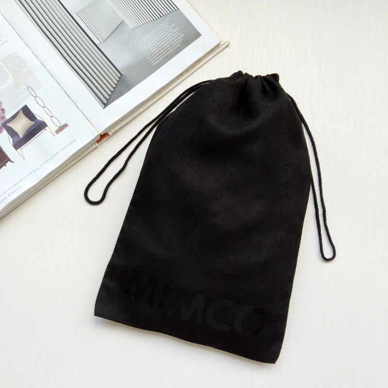 10元10个黑色超细纤维细绒布吹风机防尘袋内衣袜子收纳袋抽绳布袋