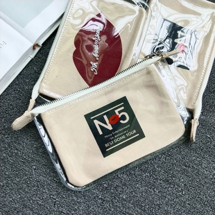 西岛隆弘NISSY 帆布双层休闲小包包 5th演唱会周边便携收纳包PVC