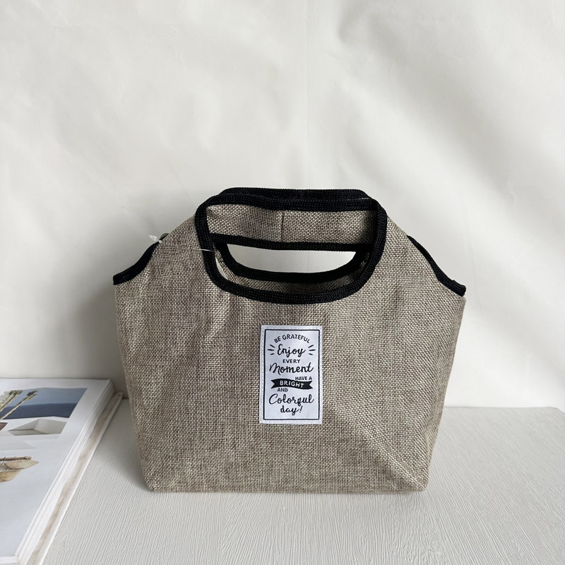 日式手提保温保冷饭盒袋餐冰包带饭便当包加厚简约外出麻料饭盒袋,收纳整理,饭盒袋,淘宝优惠券,粉丝福利购,淘宝优惠卷