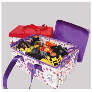 可爱日式可折叠收纳盒手提便携储物盒学生宿舍整理箱展开野餐垫子