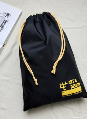 外贸黑色家居收纳袋旅行衣物鞋子包包束口防潮包装打包方便防尘袋