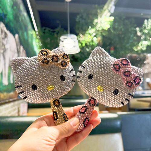 小号hellokitty猫手工贴钻镜子