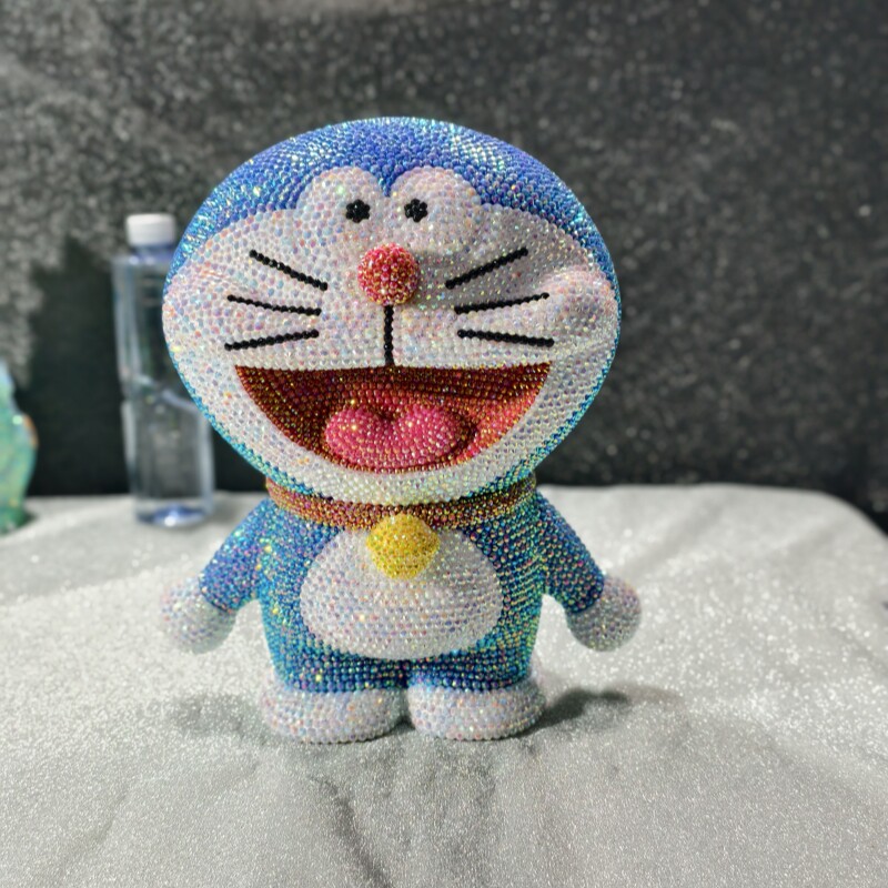 30厘米机器猫公仔玩偶镶钻存钱罐