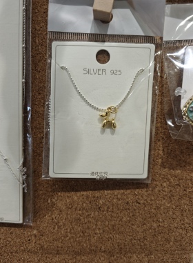 韩版S925银气球小狗项链女复古ins文艺卡通锁骨链创意气质饰品潮