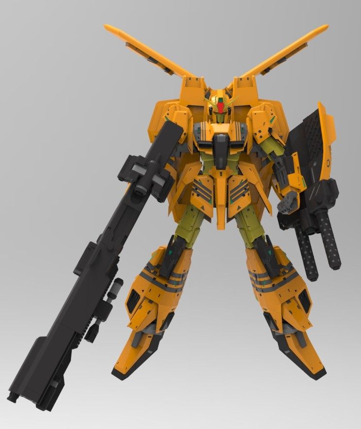 K纸魂ETTE新款黄狼MSZ-06-3B纸模型DIY全进口珠光纸