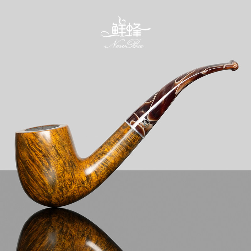 NewBee石楠木烟斗手工实木福尔摩斯弯斗传统老式过滤男士专用烟具