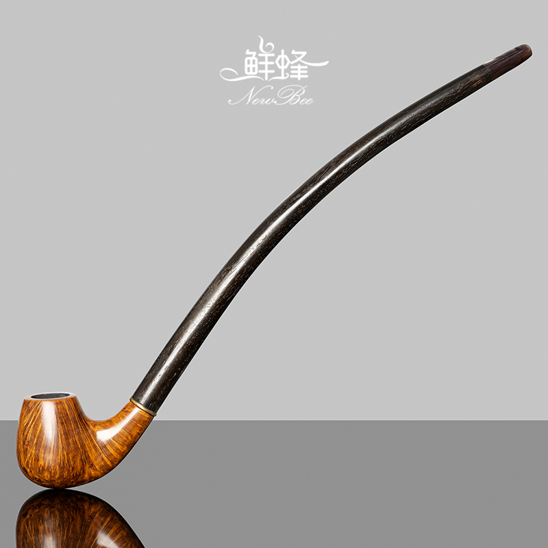 NewBee石楠木烟斗男士手工长柄阅读斗魔戒同款实木传统老式过滤具