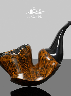 NewBee石楠木烟斗男士手工瘤皮火山烟斗实木传统老式过滤专用烟具
