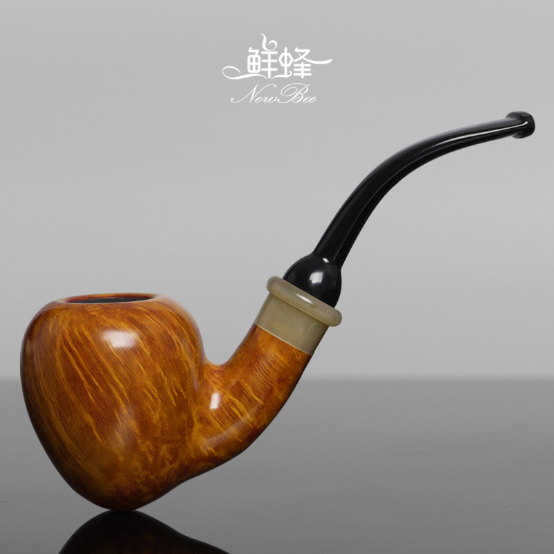 NewBee石楠木烟斗男士手工橡果弯斗实木传统老式过滤专用烟具配件