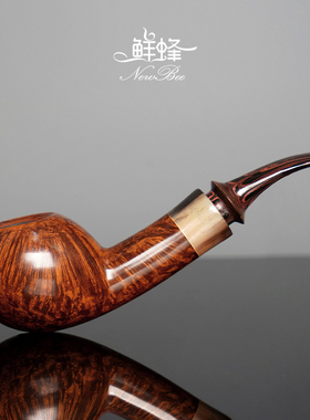 NewBee鲜蜂石楠木烟斗男士手工苹果空腔斗实木老式传统过滤专用具