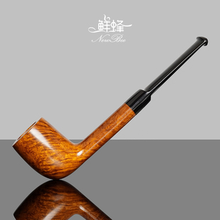 NewBee石楠木烟斗男士手工撞球斗直柄长腿实木老式传统过滤烟斗具