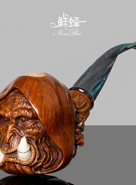 NewBee石楠木烟斗男士手工雕刻魔兽古尔丹斗实木传统老式专用烟具