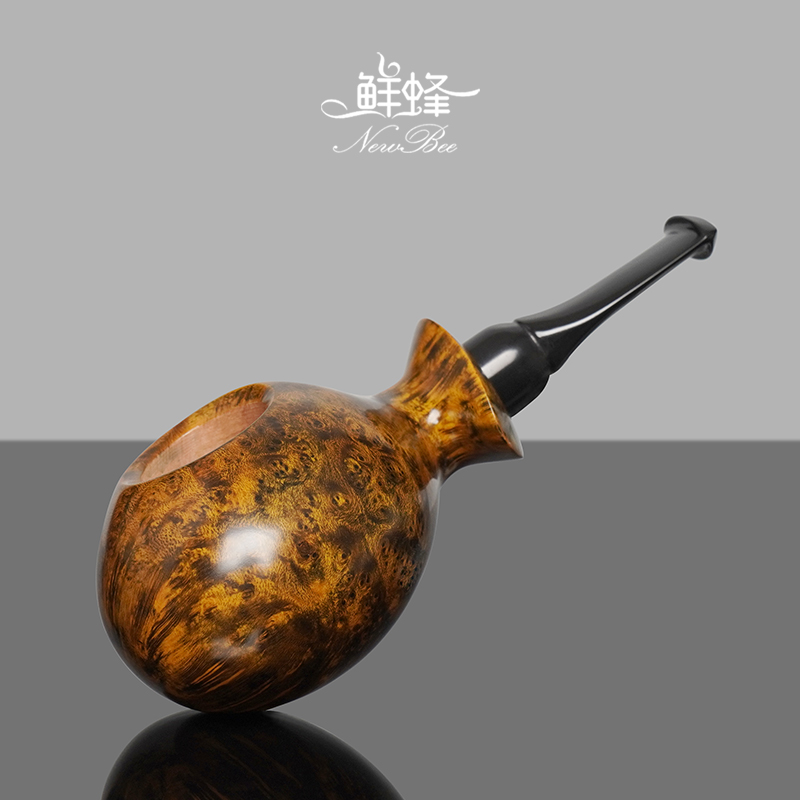 NewBee石楠木烟斗男士手工宽尾河豚烟斗实木传统老式过滤专用烟具