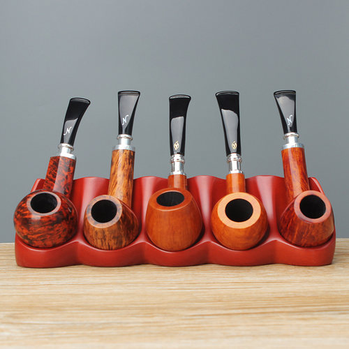 实木烟斗架榉木勺型5位斗座