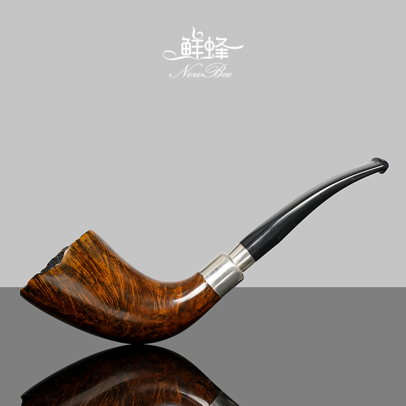 NewBee石楠木烟斗手工实木瘤皮号角烟斗传统老式过滤男士专用烟具