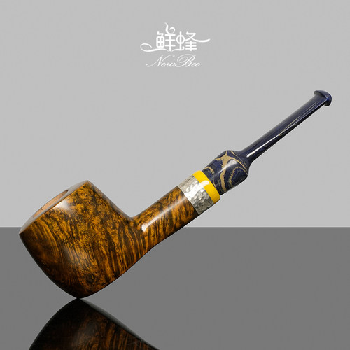 NewBee石楠木烟斗手工实木撞球银环桌斗传统老式过滤男士专用烟具