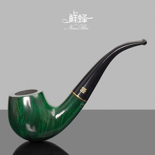 NewBee石楠木烟斗男士手工苹果弯斗实木传统老式过滤专用烟具配件