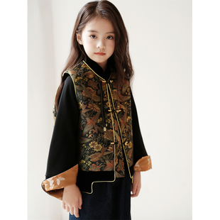 9.小鸡家原创喜运连连改良中式帅气马甲男童女童国风年服马甲背心