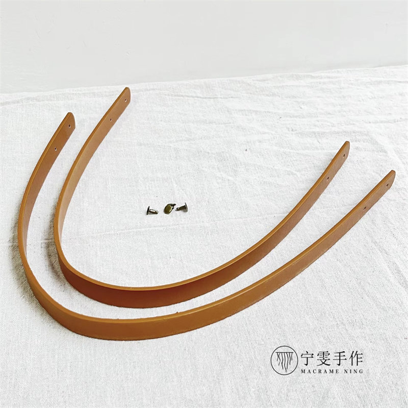 宁雯手作PU纯色包包肩带双根单肩手拿两用DIY包包编织包包