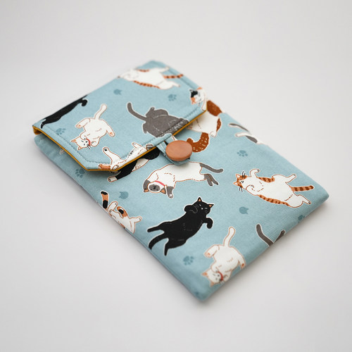 手工适用于ipad mini7收纳包布套猫猫图案