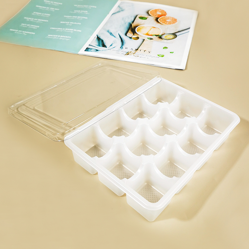 糕点绿豆冰糕包装盒网红慕斯小方块蛋糕点心12粒一次性透明打包盒