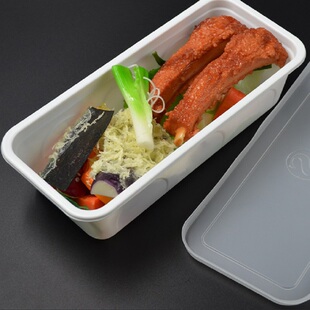 1200ml打包盒一次性长方形快餐便当塑料饭盒微波炉冰淇淋外卖餐盒