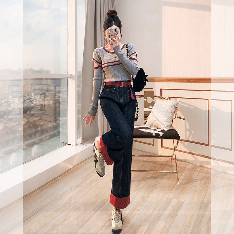 毛衣套装两件套女装2026新款秋冬漂亮针织衫牛仔裤时髦精穿搭套装,女装/女士精品,时尚套装,淘宝优惠券,粉丝福利购,淘宝优惠卷