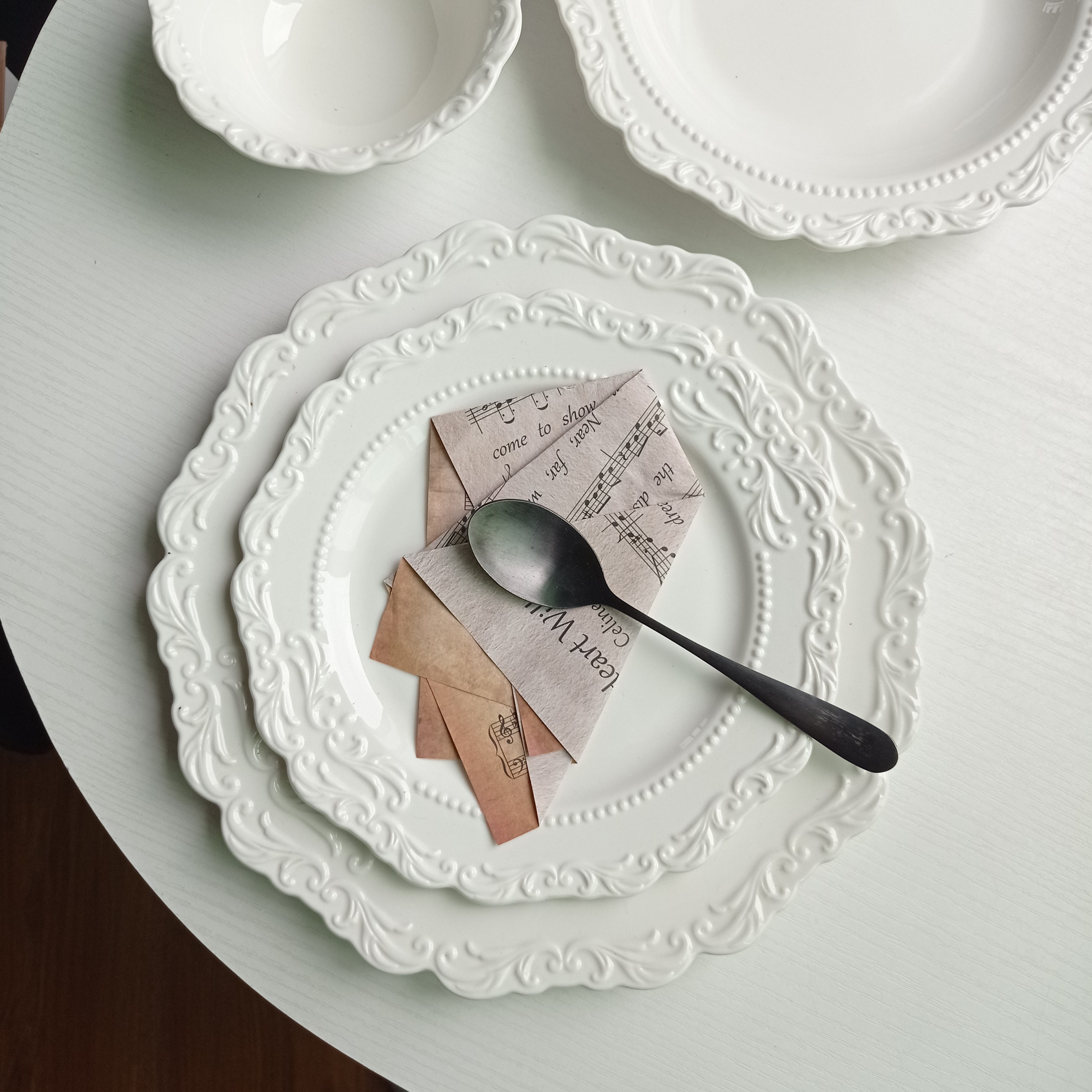 集瓷 法式浮雕巴洛克陶瓷餐具~复古宫廷风西餐意面盘家用盘米饭碗