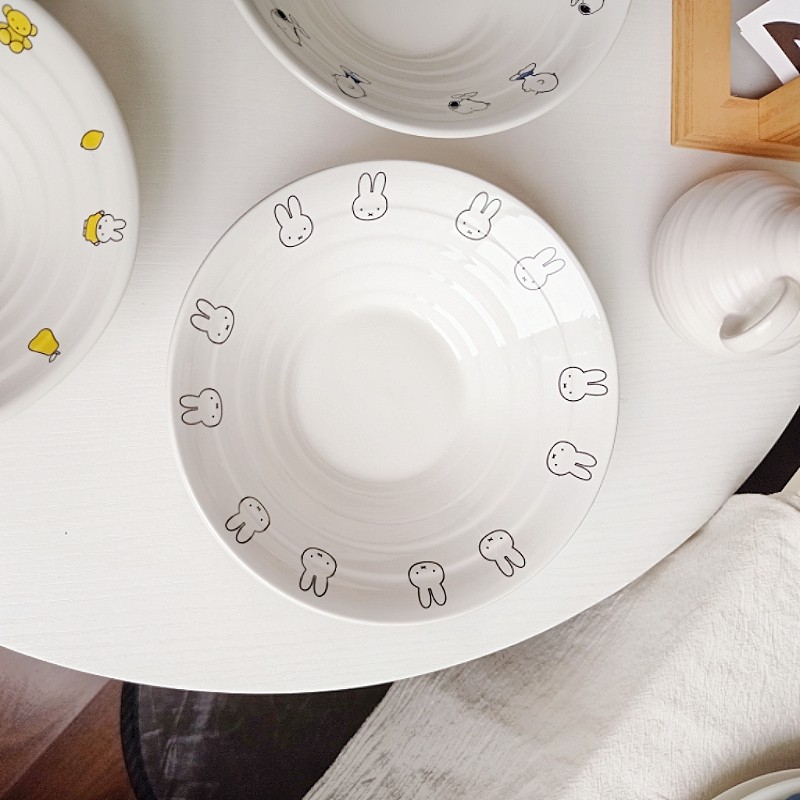 日单惊讶猫米非兔7英寸斗笠碗陶瓷碗螺旋造型拉面碗嗦粉碗送勺子,餐饮具,碗,淘宝优惠券,粉丝福利购,淘宝优惠卷