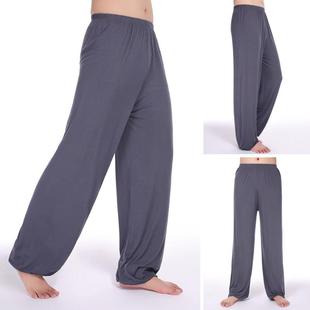 新款莫代尔灯笼裤男宽松透气晨练太极裤中老年大码练功太极裤