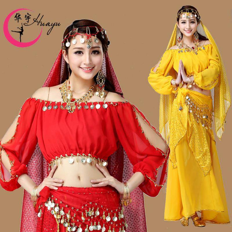 舞蹈肚皮舞服装印度舞年会出新疆舞天竺少女裙子套装舞会